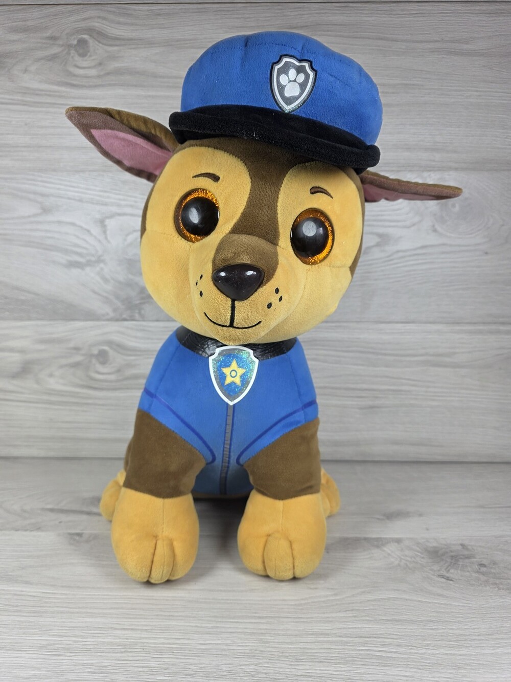 Ty Beanie Boos Paw Patrol Chase Jumbo Xl Plush Dog 20" Large Sparkly Eyes SU64